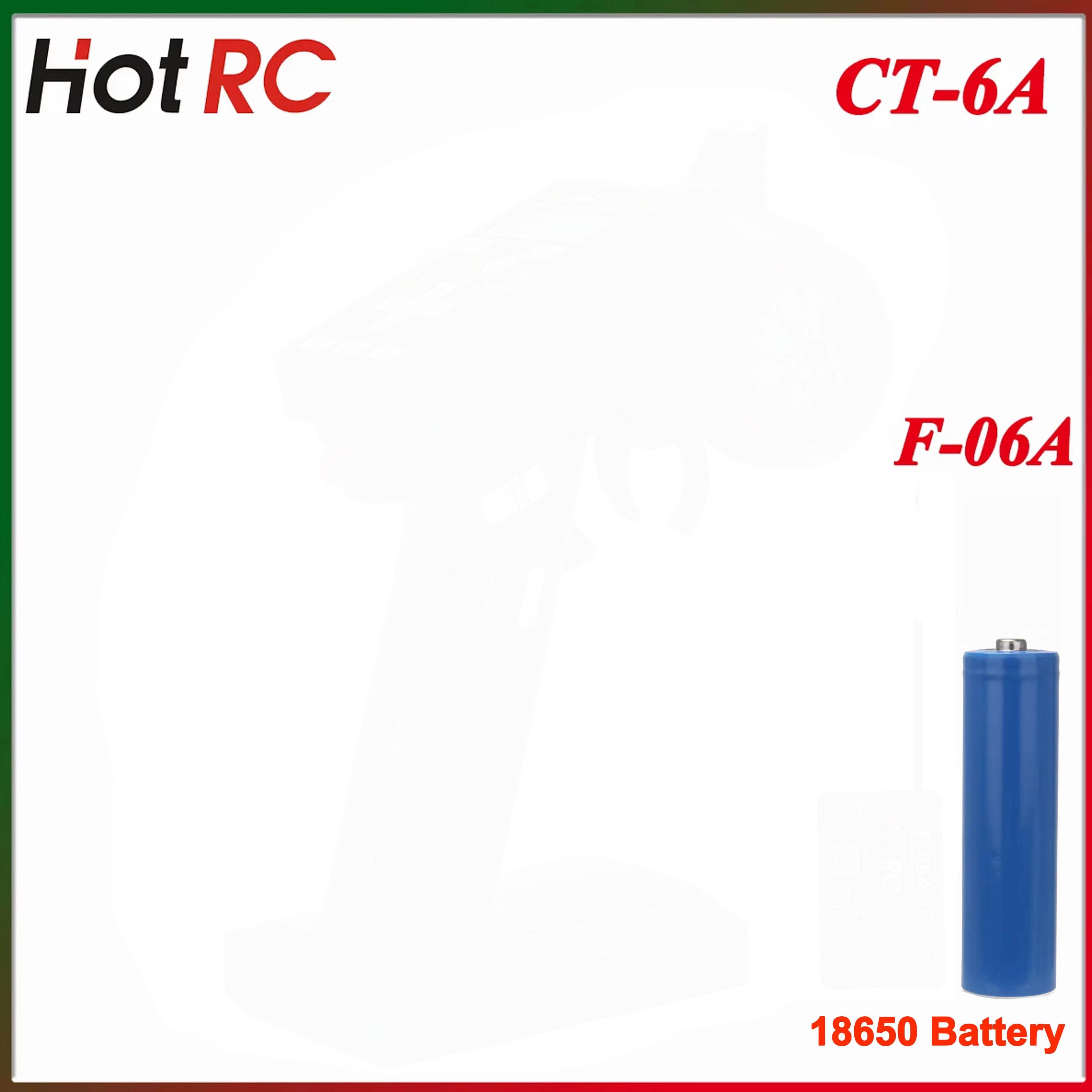 Drone Rc Car - HotRC CT-6A 2.4G 6CH 6チャンネル片手操作無線送信機 F-06A