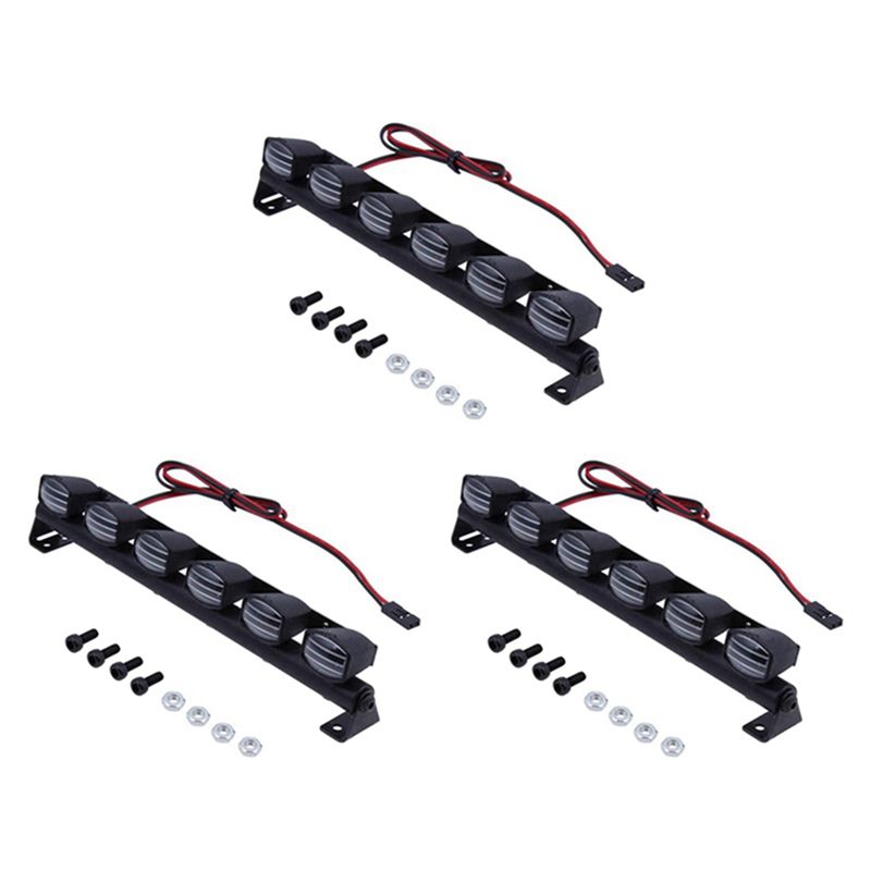 Rc Car Body Shell - FBIL-3X RCカー用ライトバーキット。6個のLEDを搭載したボディシェル用ルーフライト。1/10スケールのRCクローラーカーやトラックのアクセサリーとして使用。
