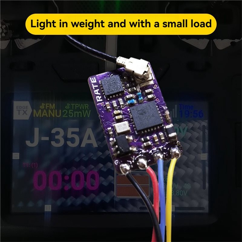 Fpv Antenna Receiver - エクセレント-ELRS 2.4Gナノレシーバー CRSF/SBUS 25-500 Hz高速リフレッシュレート、90mm T型アンテナ搭載、FPV長距離フリースタイルドローン用