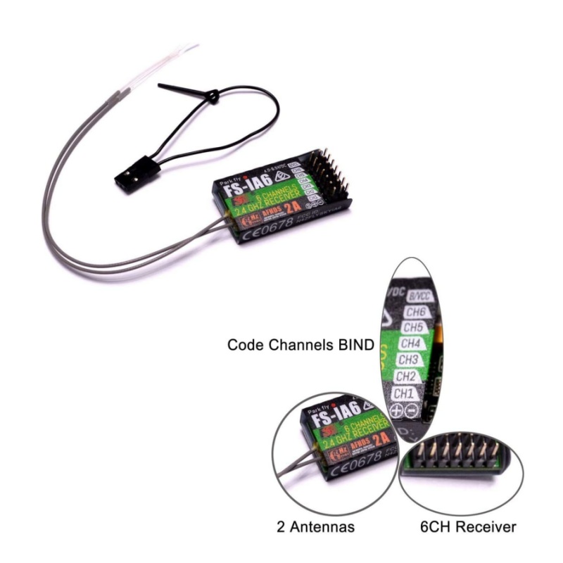 Flysky FS-IA6 レシーバー 6CH デュアルアン - Fpv Antenna Receiver のレビューと価格