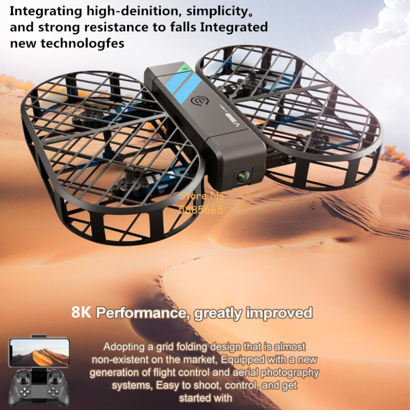 8K HD カメラ 360 °   保護オプティカルフローロ - Drone Rc Plegable のレビューと価格