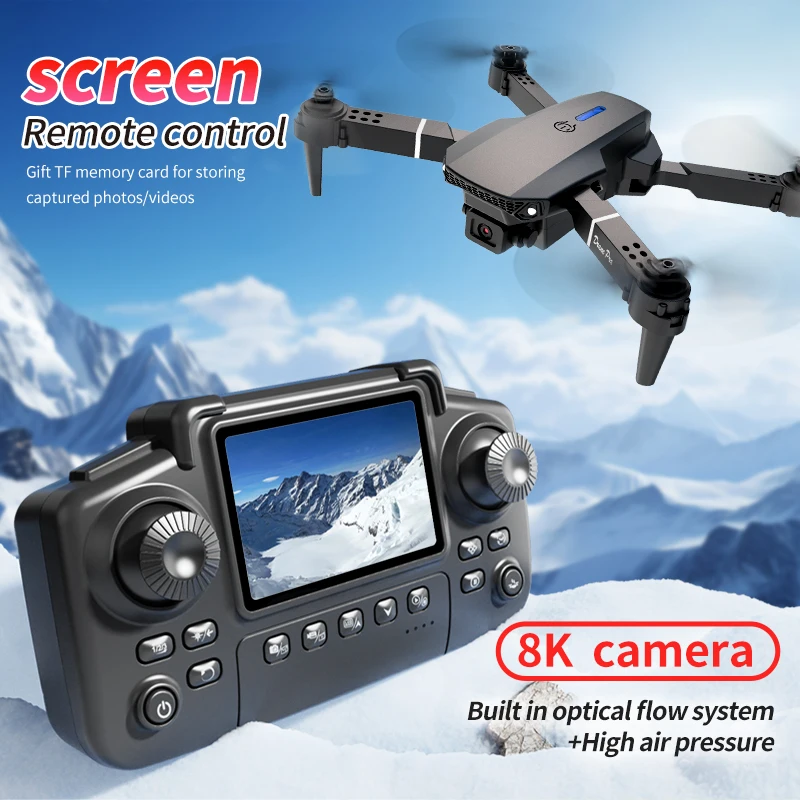 プロフェッショナルE88 PROドローン、スクリーン付き8K - Drone Shahed Rc のレビューと価格