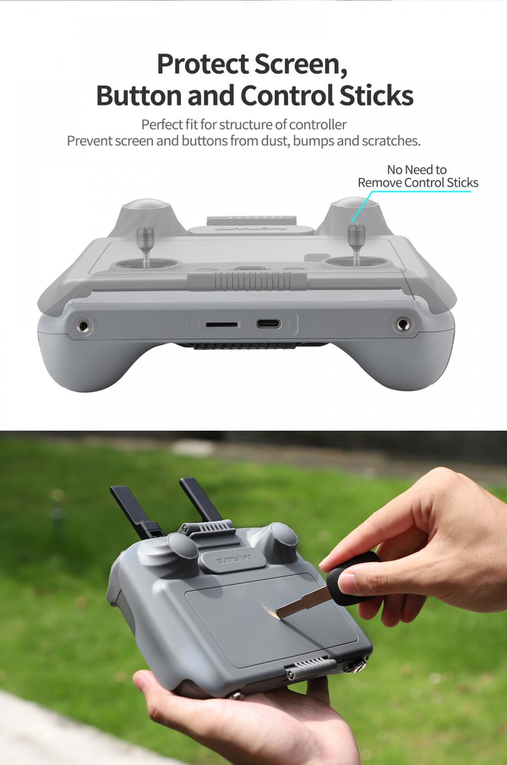 画面保護シェルサンシェード DJI RC/RC 2 リモコン - Drone Dji Rc 3 のレビューと価格