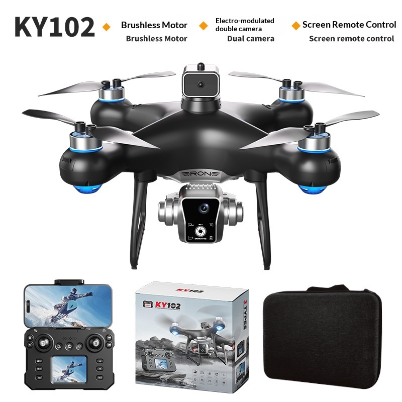 Ky102ドローン 4K HDデュアルカメラ ブラシレスモー - Drone Ky102 Rc のレビューと価格