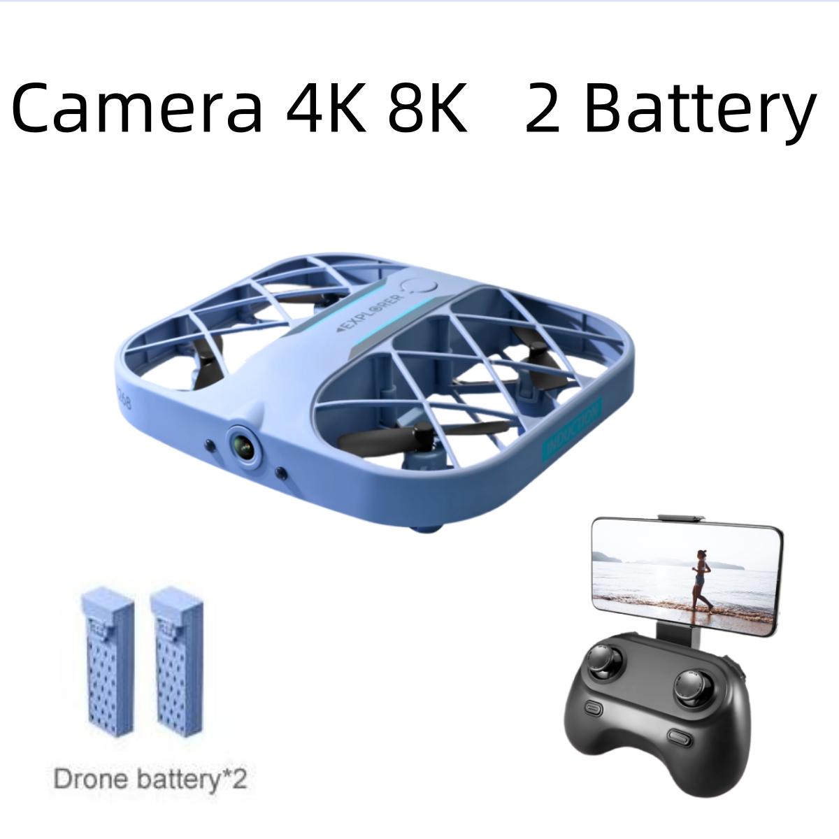 JJRC H107 FPV RCドローン（バッテリー2個付き - Drone Rc Plegable のレビューと価格